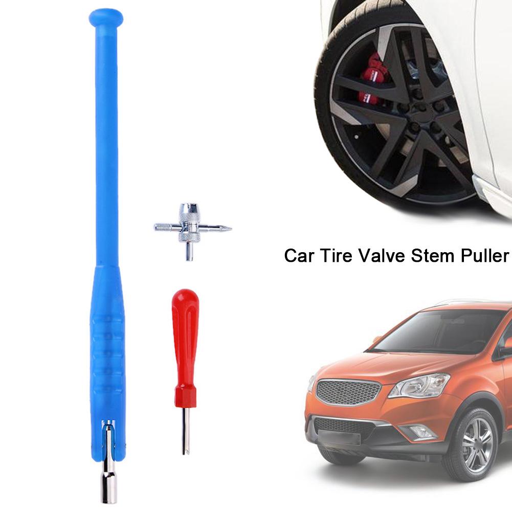 Valve Mounting Pull Rod Plastic Tire Valve Stem Puller Tire Valve Stem Puller Tool Tube Metal Tire Repair Tools Car Accessories