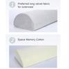 Half Moon Bolster Pillow for Legs Back Sleeping Knee Pillow Memory Foam under Knee Pillow with Machine Washable Cover for Ankle Foot Comfort