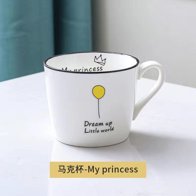 One Person Vegetable Plate Home Ceramic Cartoon Children's Divided Plate Three Panel Breakfast Plate with Separate Dishes