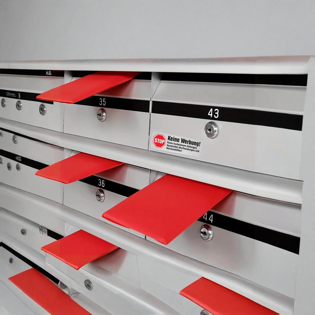 5PCS No Advertising No Newspaper Mailbox Stickers Self Adhesive Mailbox Decals