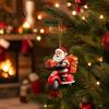Xmas Gift Tags Christmas Santa Claus Hanging Pendants, Creative Wooden Ornaments with Lanyards for Pendants Tree, Lightweight Decorations Door Windows