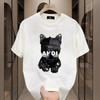 Men's Cotton Short Sleeve FashionTT-shirt Men's Fashion Brand Summer Loose All-Match New FashioninsSimple Puppy Printed Top