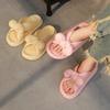 Source slippers women wear ins bow girl heart sweet thick bottom cool slippers