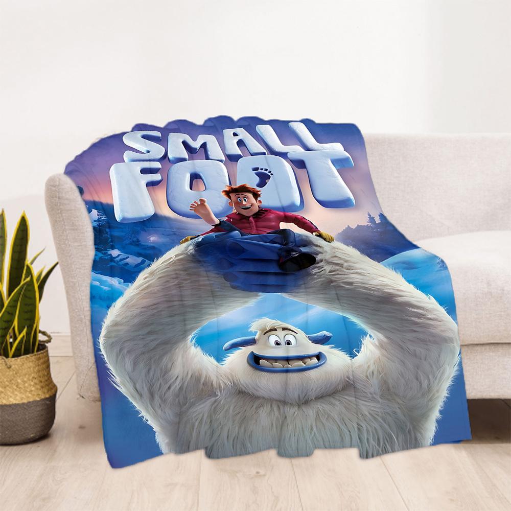 1PC Smallfoot Outdoor Blanket Lightweight Flannel, Soft & Warm, All-Season, Outdoor, Camping, Living Room, Office, L1106054