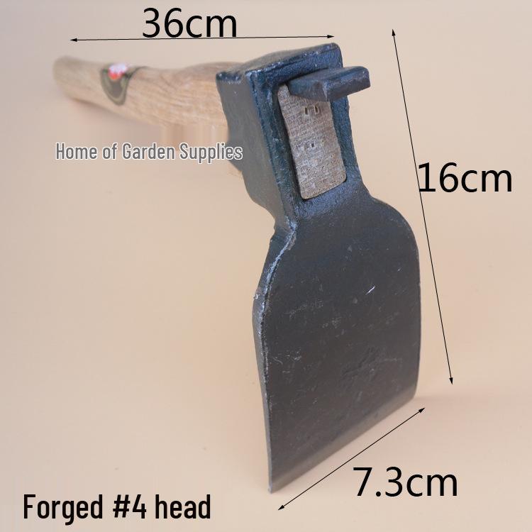 Kujoki No. 7 Forged Small Hoe with Wooden Handle - Durable Gardening Tool for Planting Flowers & Vegetables
