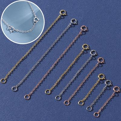 Components Gold Silver Jewelry Accessories for Bracelet Necklace DIY Extender Safety Chain Extender