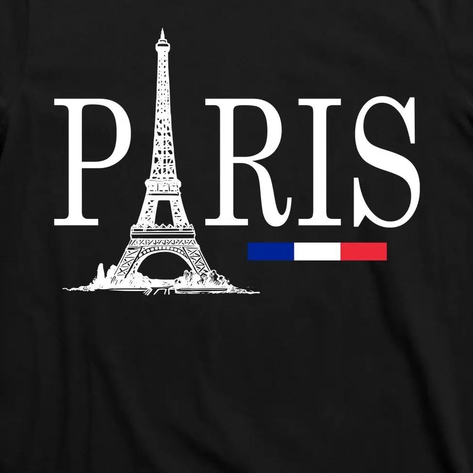 Paris Eiffel Tower Logo TShirt 100 Cotton ONeck Summer Short Sleeve Casual Mens Tshirt Size S3XL