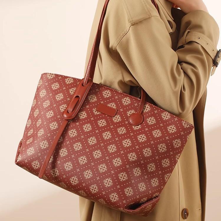 Tote Bag, Large-capacity Bag, Commuting Bag for Work, Women's Bag, High-end Feel, Single-shoulder Soft Leather Hand-held Wedding Bag