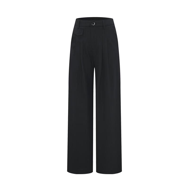 Navigare Women's Cinched Waist Wide-Leg Straight Pants