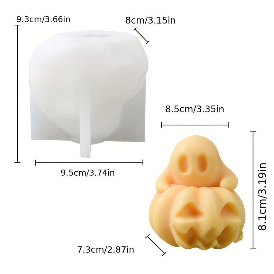 1 Pcs Silicone Mold Candles Ghostly Hands And Feet Pumpkin Lanterns Halloween Resin Decorations Chocolate Holiday Gifts