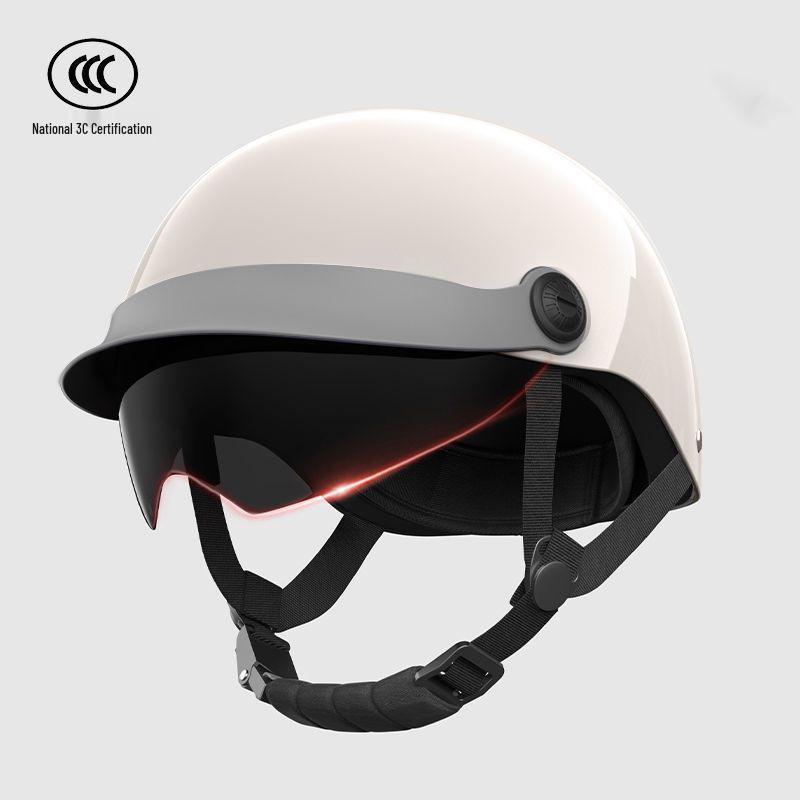 3C Certified Universal Electric Vehicle Helmet for Men & Women - Sun Protection, All-Season, Half Helmet