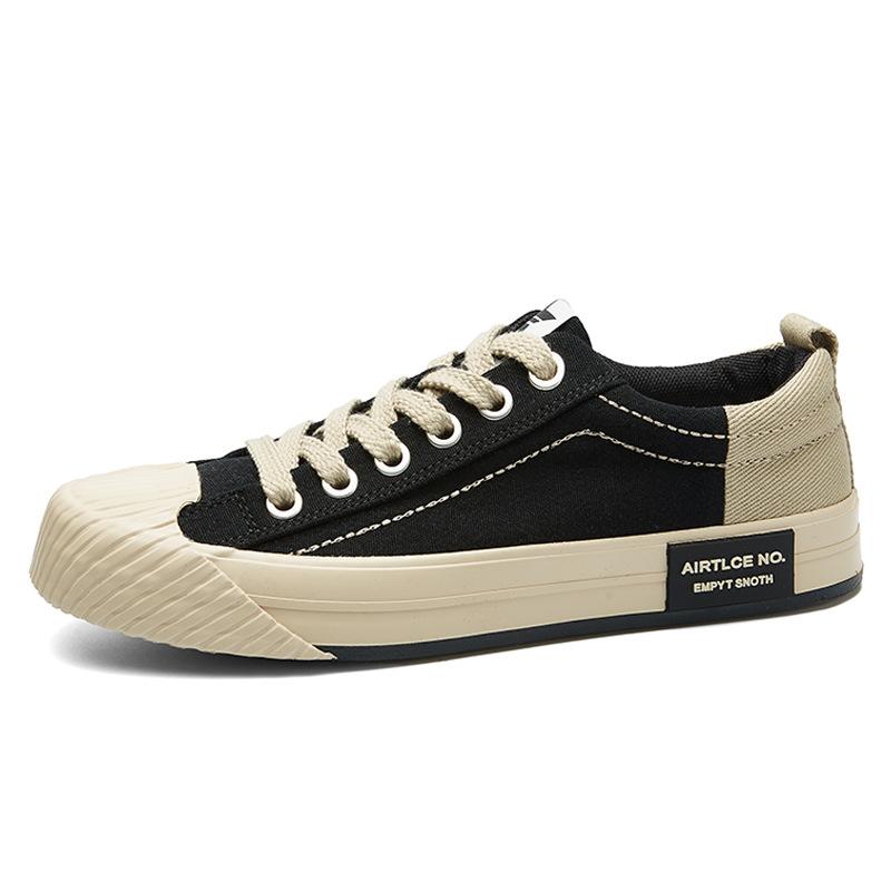 Spring New Mens Shoes Fashion Trend Niche Casual Mens Canvas Shoes Laceup Flat Low Top Shoes Mens
