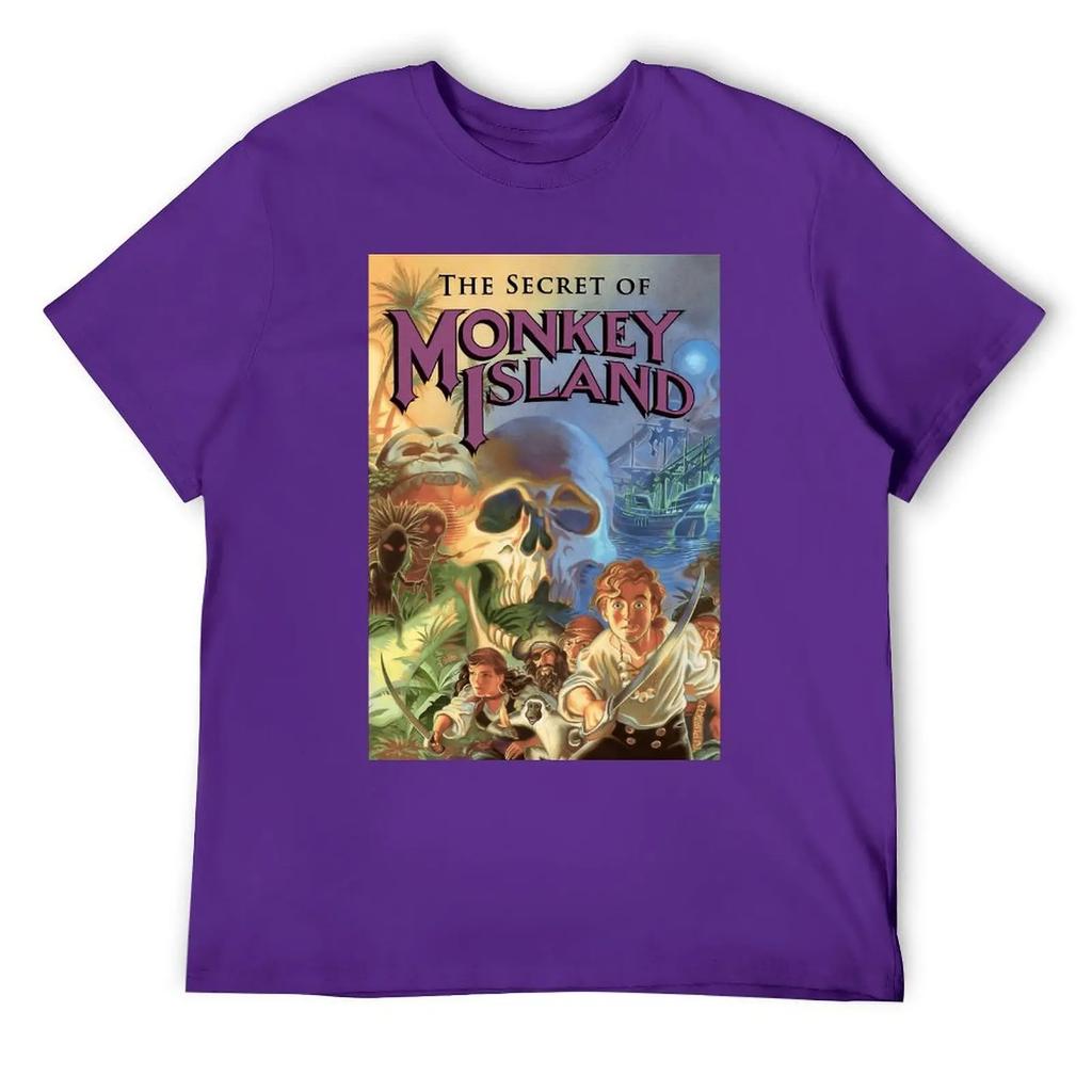 TRIČKO THE SECRET OF MONKEY ISLAND Klasické tričko Okrúhly výstrih Šport Humor Grafika Voľný čas Veľkosť USA
