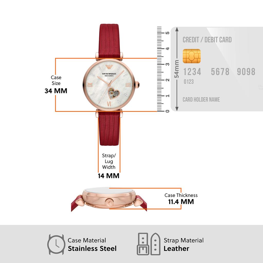 Emporio Armani GIANNI AR60048 Red T-BAR Women's Watch,