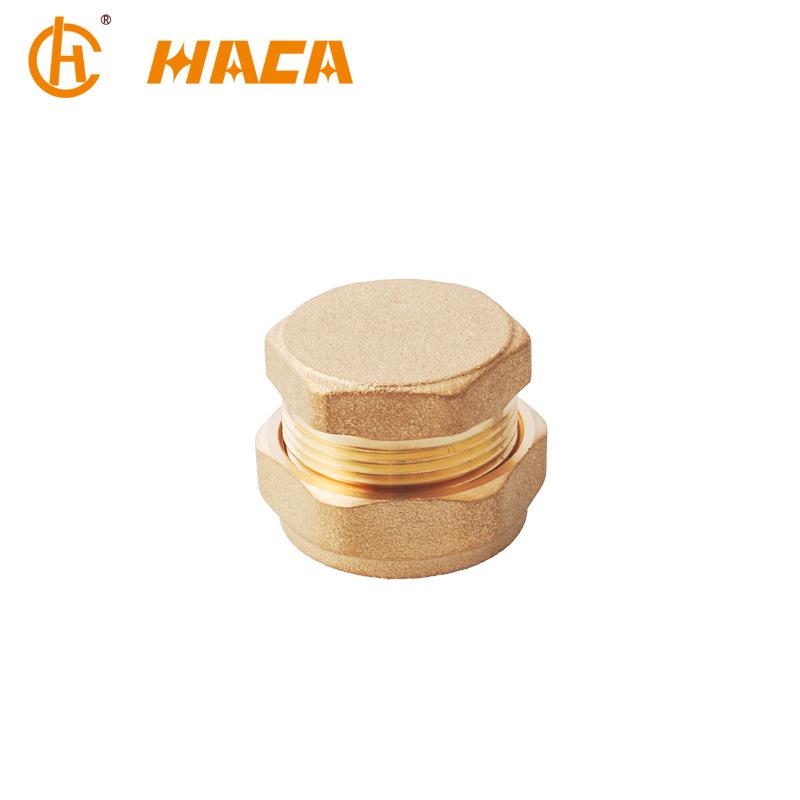 Brass 15/22 Sleeve Cap Plug: Pure Copper Male Thread Pipe Seal Cap