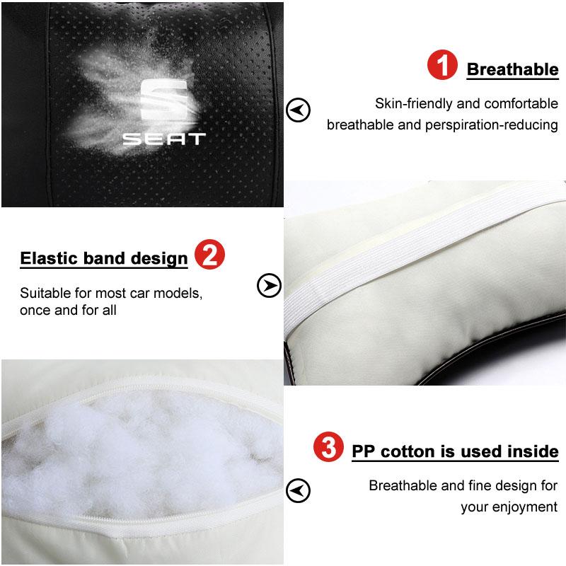 Car Interior Headrest Seat Head Support Neck Pillow For Seat Leon st FR CUPRA Leon MK3 MK2 mk1 hatchback 5f Ibiza 3 6J 6L FR Ateca Arona