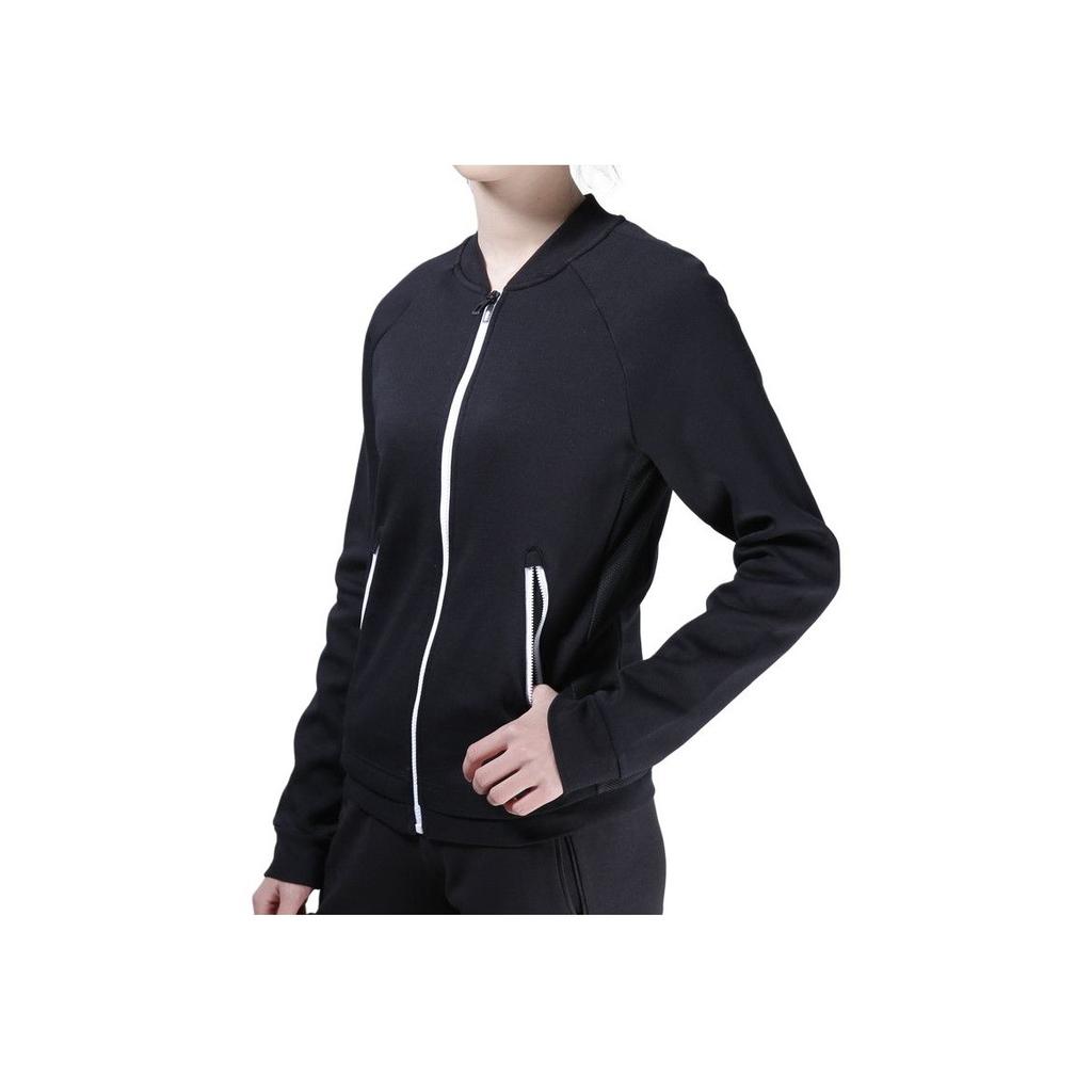 Adidas Printed Logo V-Neck Raglan Long Sleeve Jacket Women Jacket Black DM7333