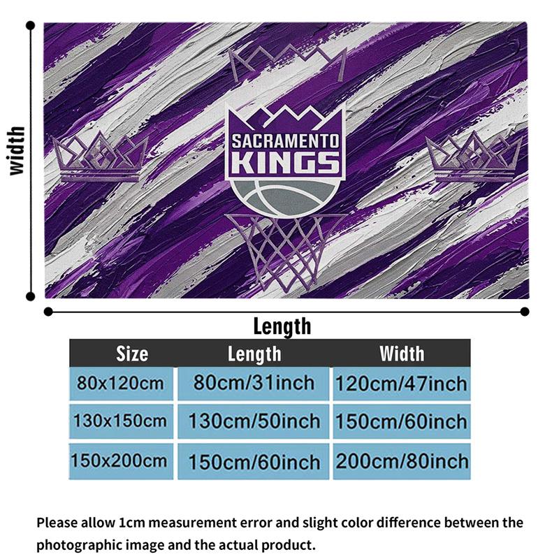 Sacramento Kings Print Flannel Blanket High Quality Warm Comfortable Cover for All Seasons Perfect for Gifts Home Decor