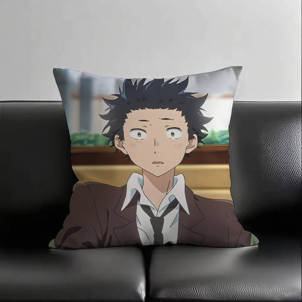 1 Stück Anime A Silent Voice Kissenbezug Mode Quadratischer Kissenbezug Schlafzimmer Sofa Zimmer Innendekoration Freizeit