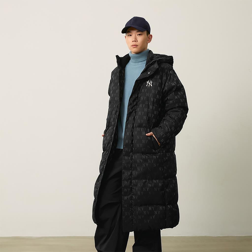 New MLB MONOGRAM Collection New York Yankees 24FW Down Jacket Unisex Black 3ADJM2146-50BKS