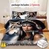 Wolf And Beauty Pattern 3D Printed Quilt Cover Pillowcase Soft Comfortable Bedding Set Wildlife Exotic Style Duvet Cover Set
