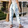 Women's Floral Print Casual Jogger Sweatpants with Elastic Drawstring Waist and Tapered Leg
