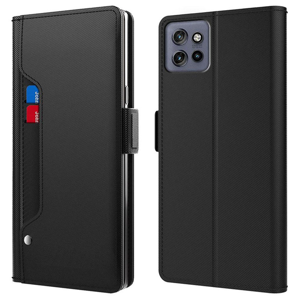 

Для Motorola Edge 50 Neo 5G/Moto S50 5G/Thinkphone 25 5G Чехол Подставка Кожаный Чехол для Телефона Держатель для Карт Зеркало Black