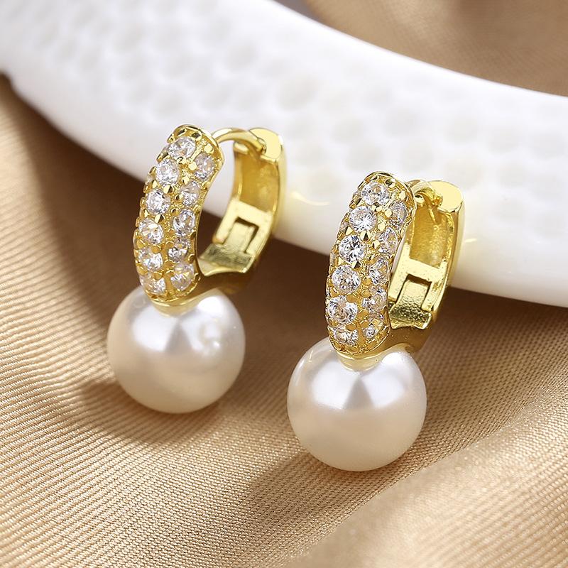 New 925 Sterling Silver AAA Zircon Stud Earrings For Women Fashion Exquisite Student Girlfriend Jewelry Accessories Heart GiftGood Product
