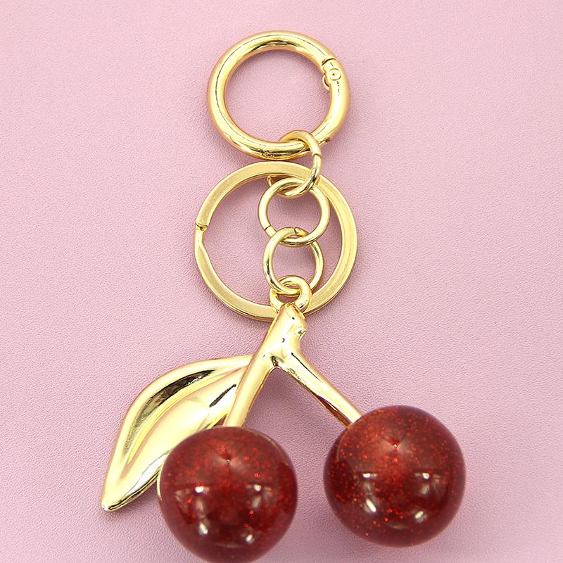 

Yogodlns New Fashion Crystal Cherry Pendant Suitable For Bag Accessories one size червоний