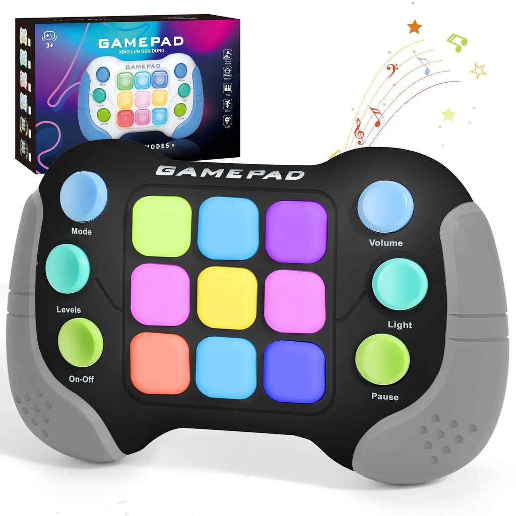 RGB LED Lighting Game Pad for Children Electronic Pop Light Quick Push Game Console Fidget Anti Stress Adult Stress Relief Toys