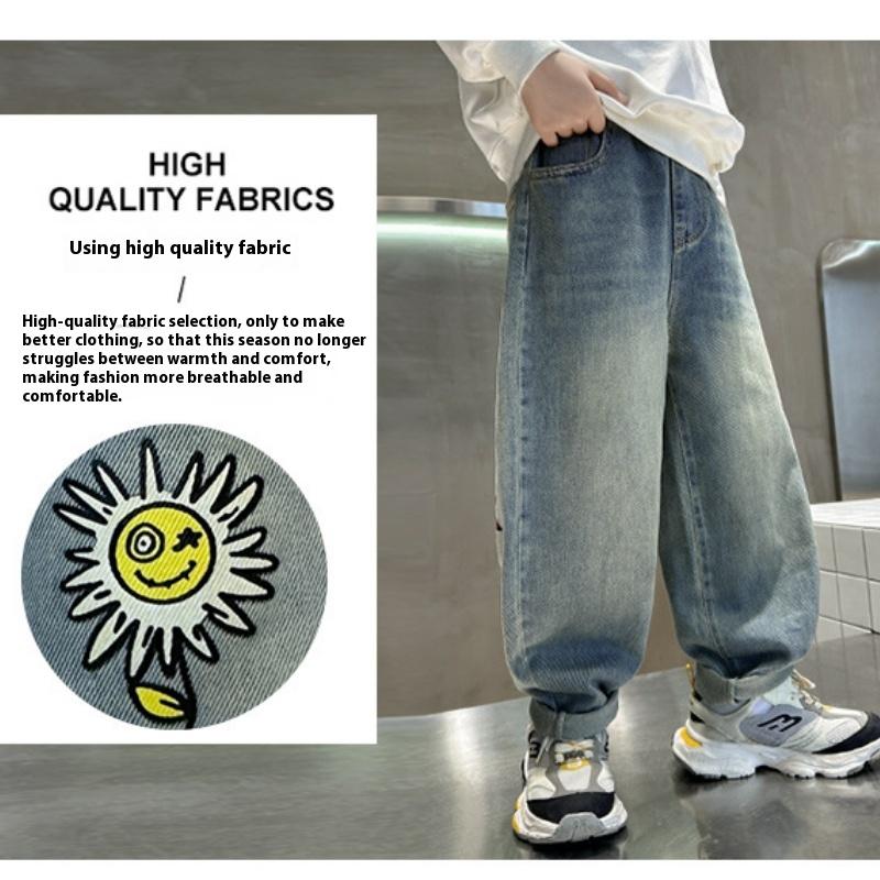 Children's Jeans Autumn Wear Handsome Boys Spring and Autumn Style Handsome Versatile Jeans