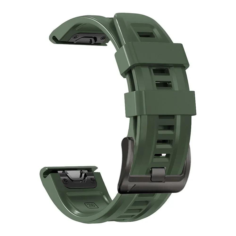 

22mm 26mm Silicone Strap For Garmin Fenix 7X 7 Pro Solar/6X 6 Sapphire 5 5X Plus 3 3HR/Epix QuickFit WatchBand 1:1 Official band QuickFit 26mm