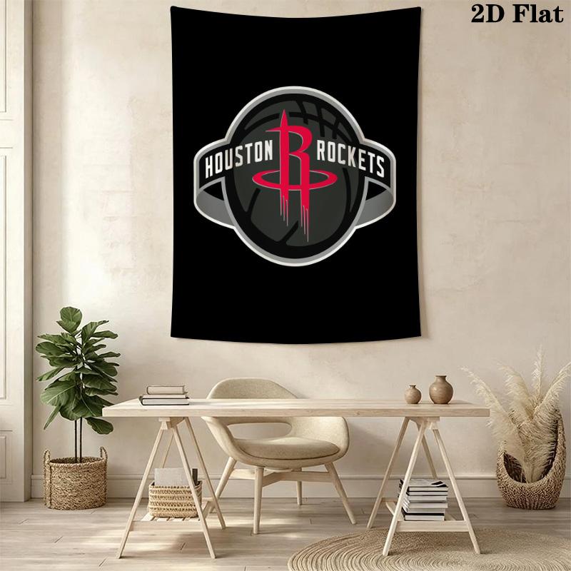Houston Rockets Logo Artwork Threepiece Set 1 Duvet Cover 2 Pillowcase Without Core Duvet Cover And Pillowcase Bedding Set