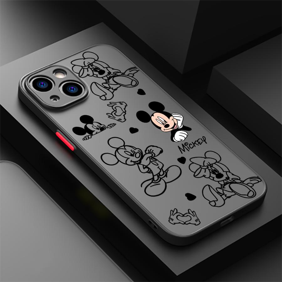Back Phone Cover Case for iPhone 17 Pro Max 11 12 16 Plus 17e Air 7 8 SE 15 14 13 Mini XS XR Cute Mickey And Minnie