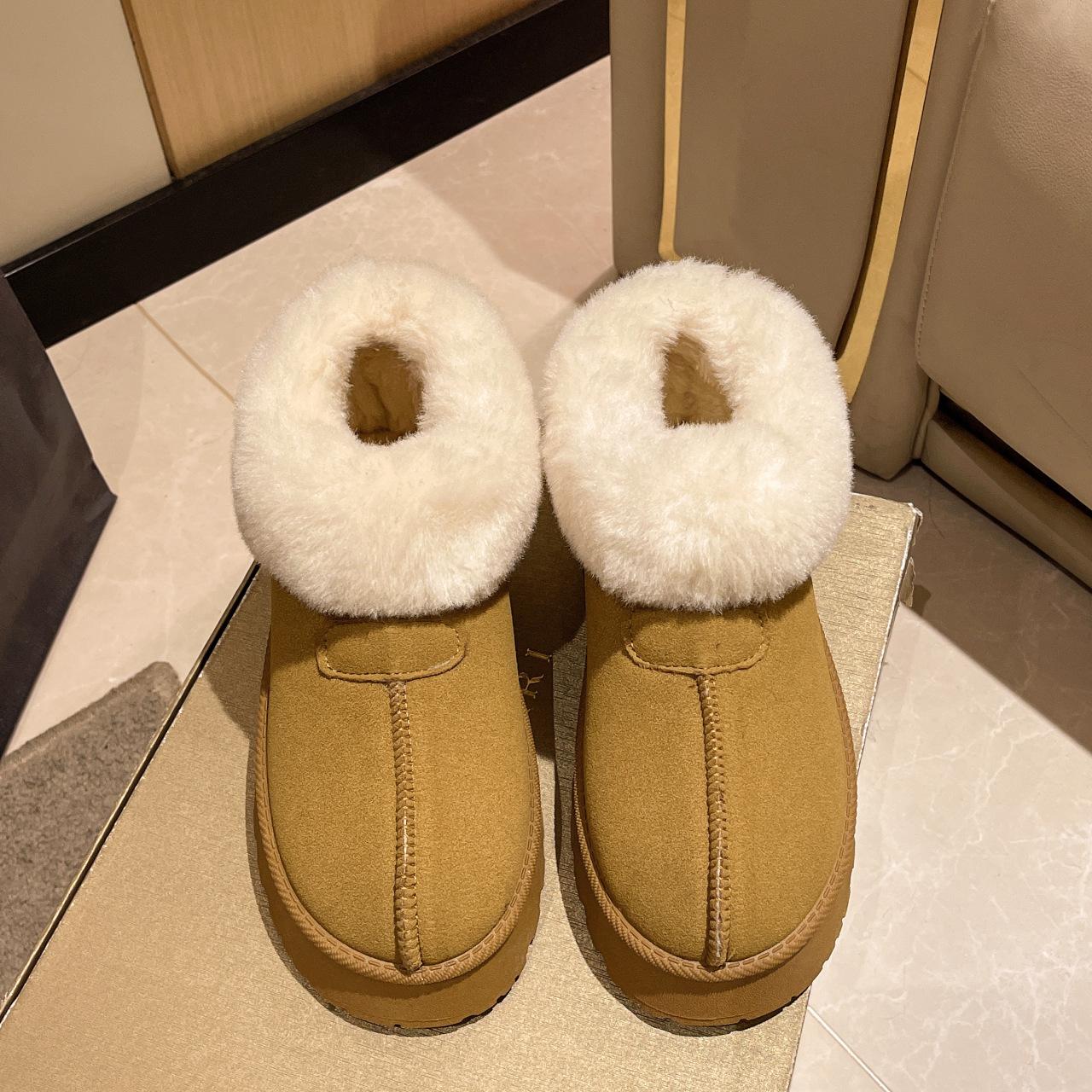 

Флисовые утепленные зимние ботинки женские 2024 зимняя новая обувь короткие хлопковые ботинки теплые хлопковые ботинки меховые цельнокроеные короткие ботинки 40 жёлтый