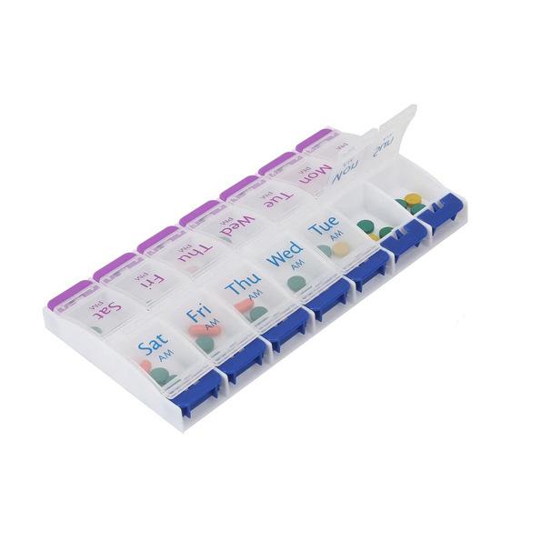 7-Day Moisture-Proof Dust-Proof PP Plastic Pill Organizer Box 14.5 * 8 * 4.2 cm