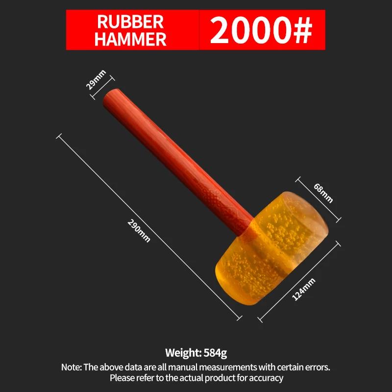 Multifunctional Rubber Hammer Professional Carpenter Floor Ceramic Tile Installation Fiberglass Hand Tools