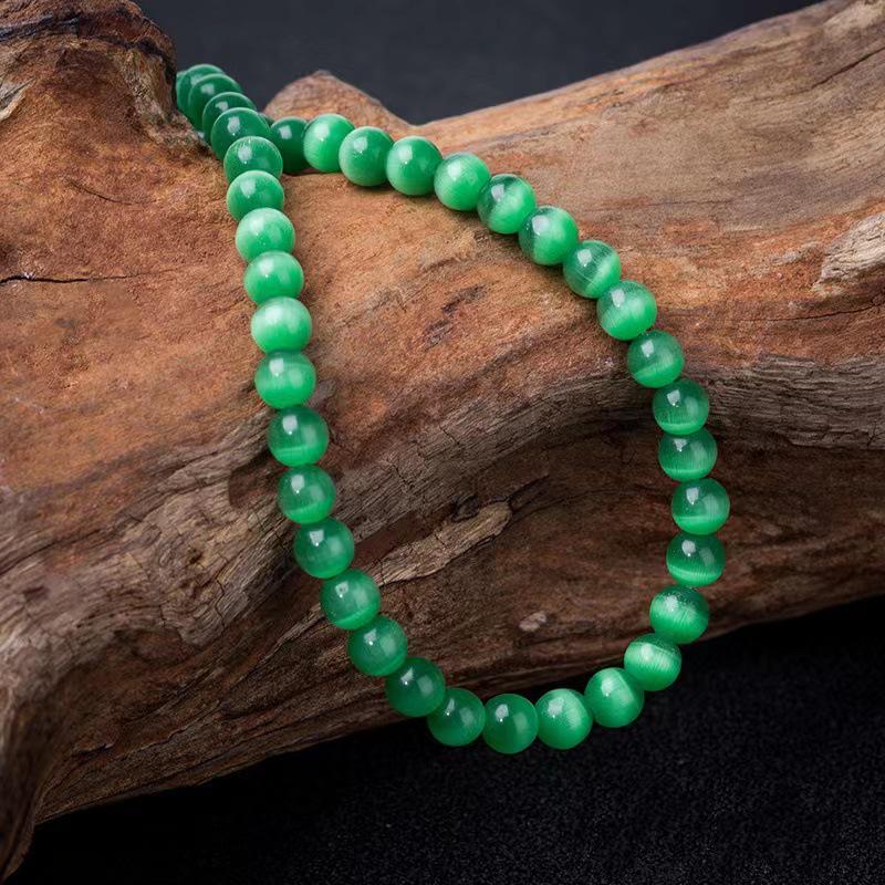 Rosa & Weiße Katzenaugen-Edelsteinperlen - DIY Handgefertigte Stränge für Armbänder