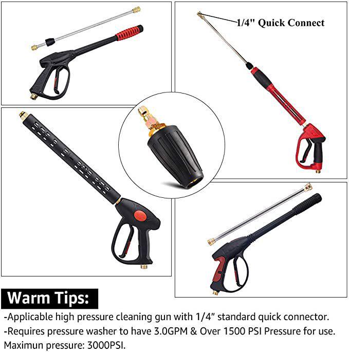 High-Pressure Rotating Turbo Nozzle with 1/4 Quick Connect