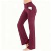 Women's Yoga Pants High Waist Wide Leg Pants Belly Control Four Pockets