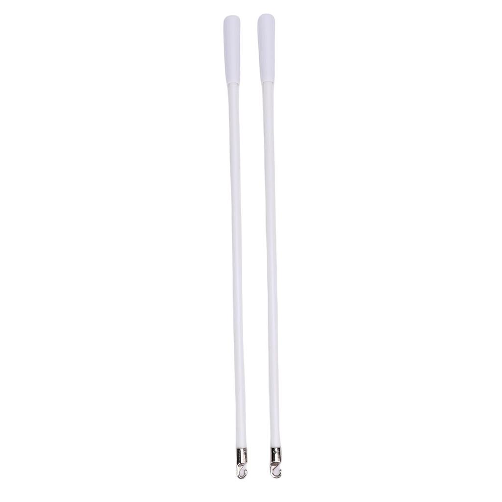 2pcs Blind Wands Vertical Blinds Stick Replacement with Hook Handle White Fiberglass Blind Tilt Wands for Window Opener