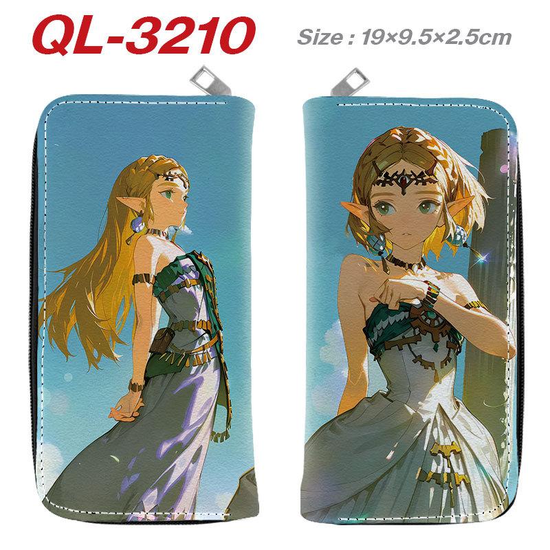 Zelda Legend Wallet Full Color Zip Long Purse Anime Handbag Coin Bag Organizer 1pcs
