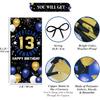 Vicycaty Happy 13th Birthday Decorations for Boys Girls, 13th Birthday Banner Backdrop, Fabric 13 Official Teenager Party Yard Sign Photo Props Door