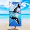 2D Colorful Starfish Polyester Beach Towel Quick Dry Ocean Theme Bath Towel for Summer Vacation Swim Pool Travel Sand Blanket
