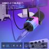 FDUCE Gaming Dynamic Microphone for Podcast PC Computer and Vocals with RGB Mute Gain Headphone and Boom Arm USB/XLR Recording, Gaming, Streaming,