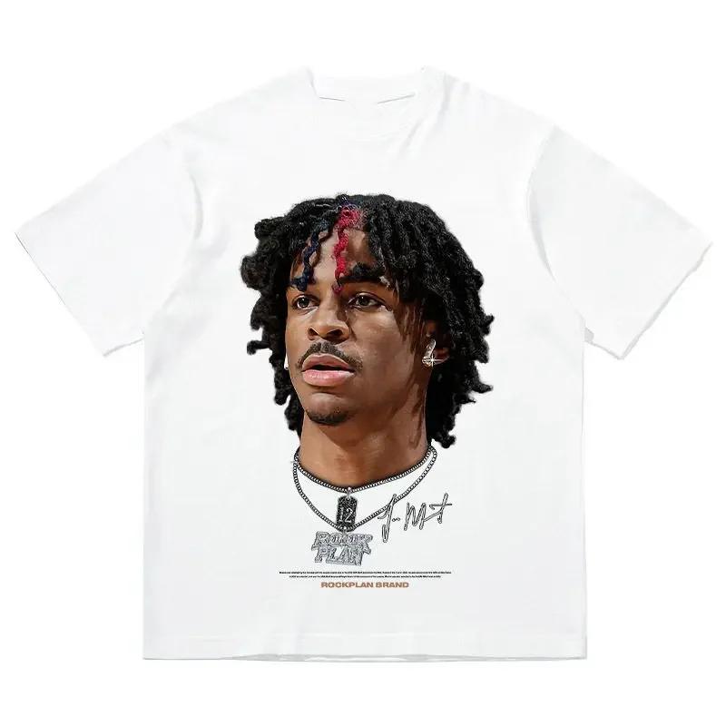 Cotton fashion brand Top Summer Men's casual Trend Youth Street hip-hop basketball 100% Face T-shirt for men