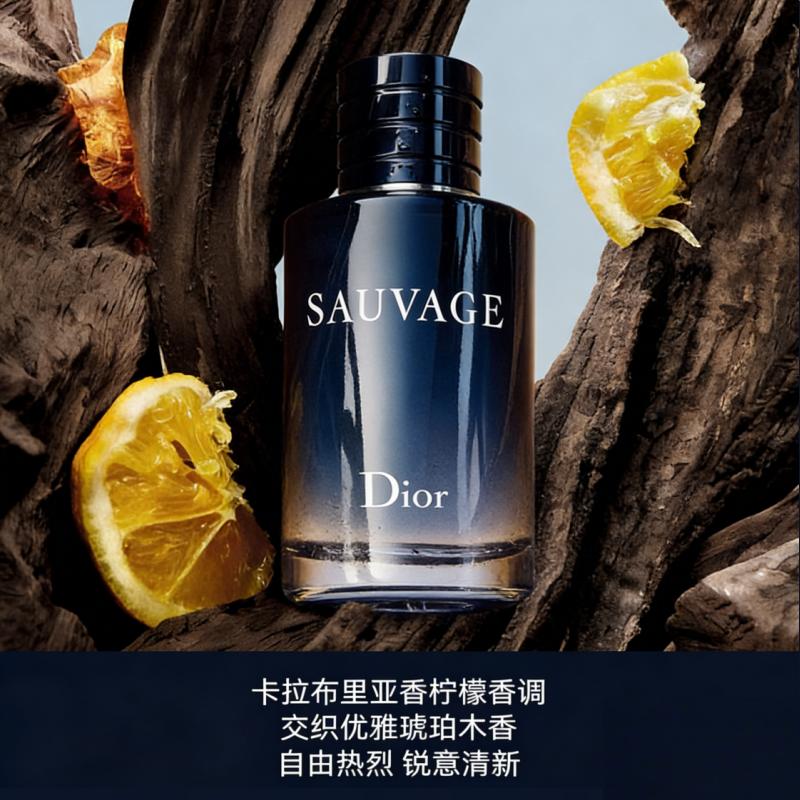 DIOR Wild Fragrance Antiperspirant Men's Perfume Set, Gilded Box Limited Edition Fougere Eau De Toilette