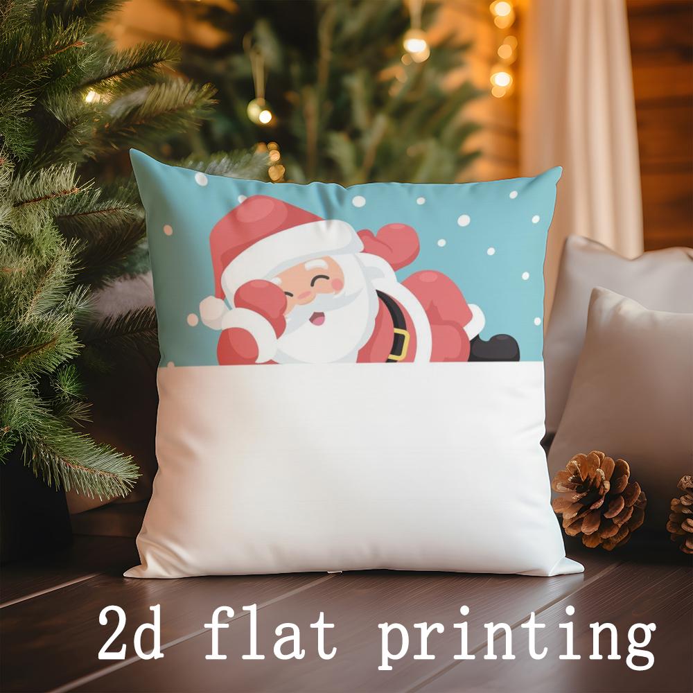 Home Decor Christmas Cartoon Pattern Cushion Suitable For Sofa Bedroom Car Pillow Cover Cushion Rectangular Back Cushion