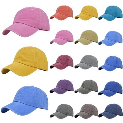 Baseball Cap Washed Old Sun Visor Solid Color Light Plate  Tongue Cap Parent-Child Cap