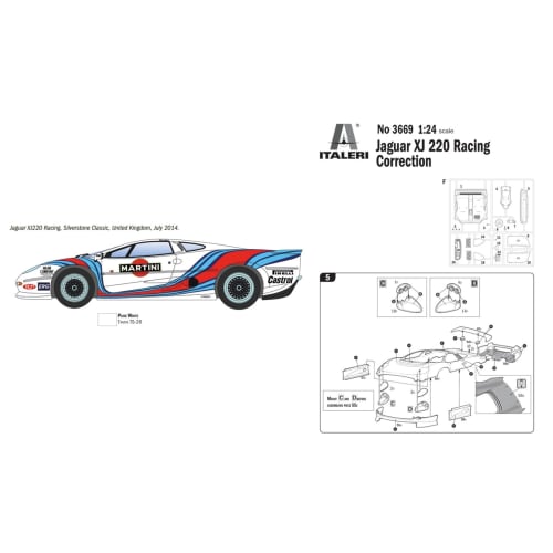 Italeri 1/24 Scale Jaguar XJ220 Racer Plastic Model Kit IT3669 (Car)